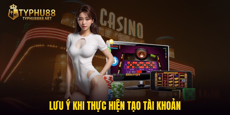 Lưu ý khi thực hiện tạo tài khoản